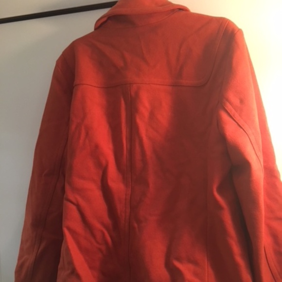 GAP Warm Orange Pea Coat Size XL - Picture 2 of 2
